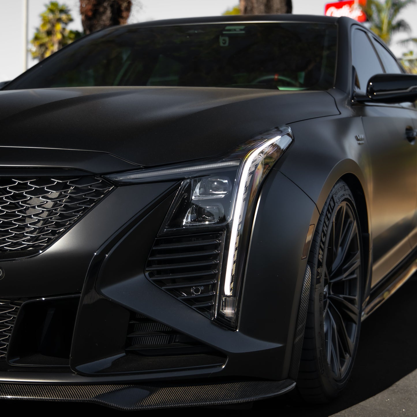 2022-2025 Cadillac CT5-V Blackwing Gloss Carbon Fiber Front Chin Splitter