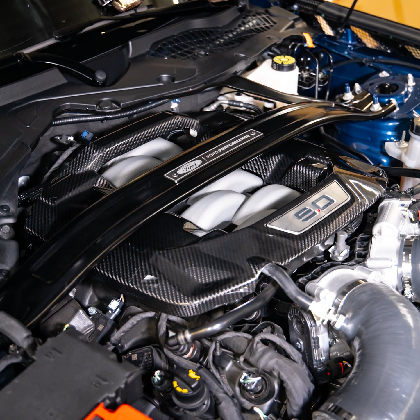 2024-2025 Ford Mustang S650 Carbon Fiber Engine Cover