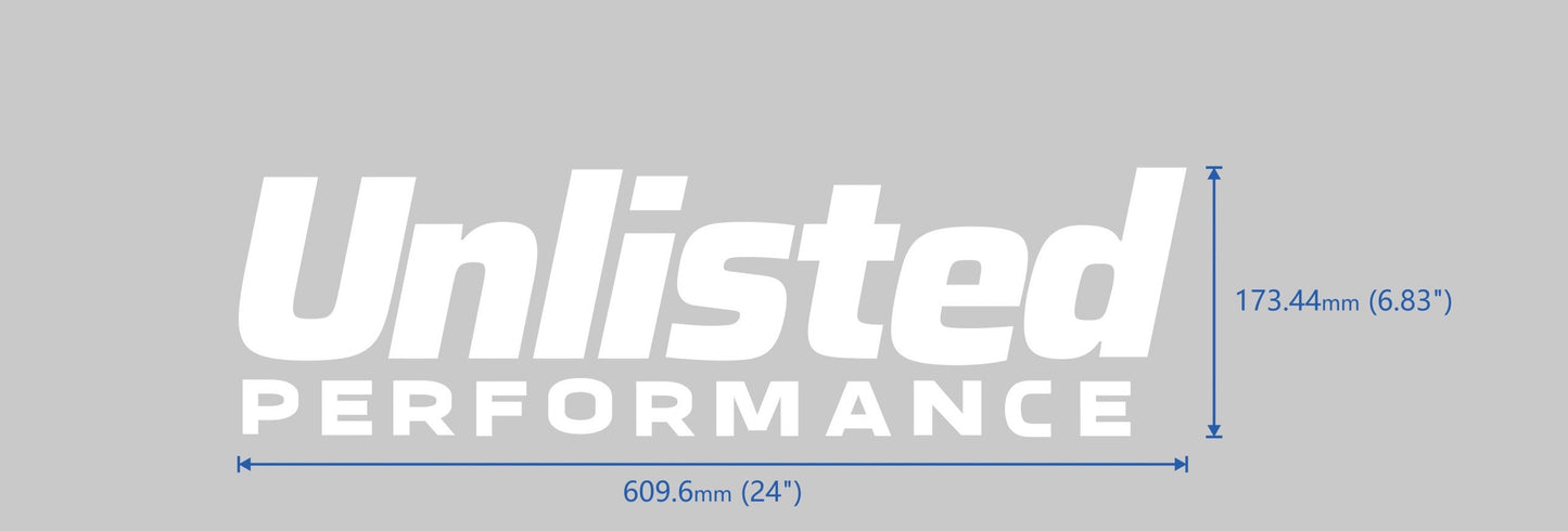 "UNLISTED PERFORMANCE" V1 DECAL