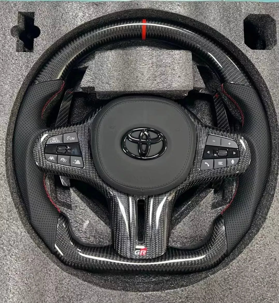 CUSTOM NON LED CARBON FIBER STEERING WHEEL