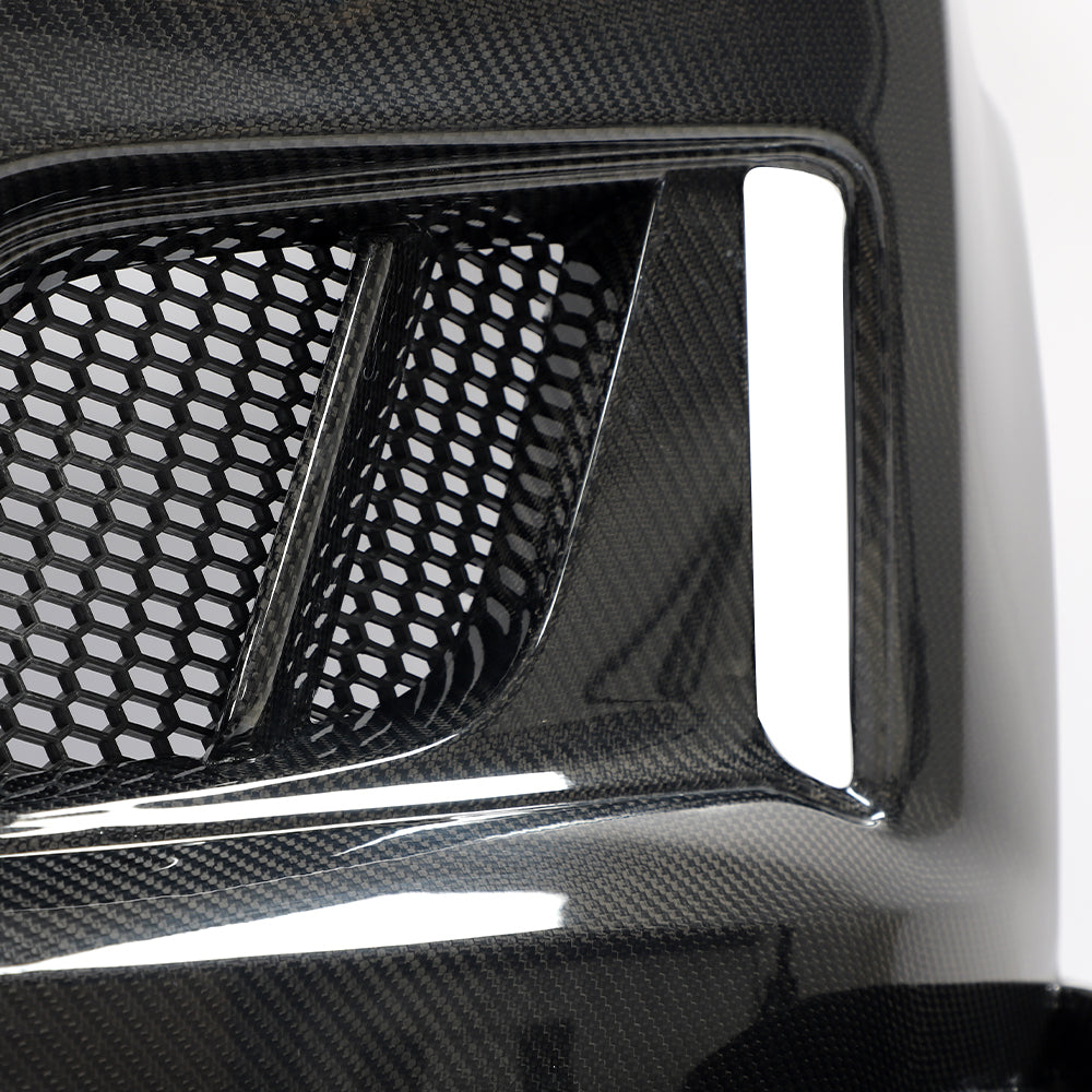 2017-2025 Chevy Camaro ZL1 Black Panther 1PC Full Gloss Carbon Fiber Track Package Front Bumper Conversion