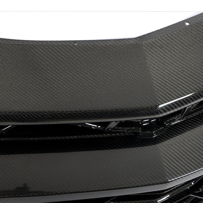 2017-2025 Chevy Camaro ZL1 Black Panther 1PC Full Gloss Carbon Fiber Track Package Front Bumper Conversion
