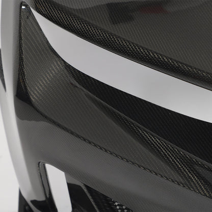 2017-2025 Chevy Camaro ZL1 Black Panther 1PC Full Gloss Carbon Fiber Track Package Front Bumper Conversion