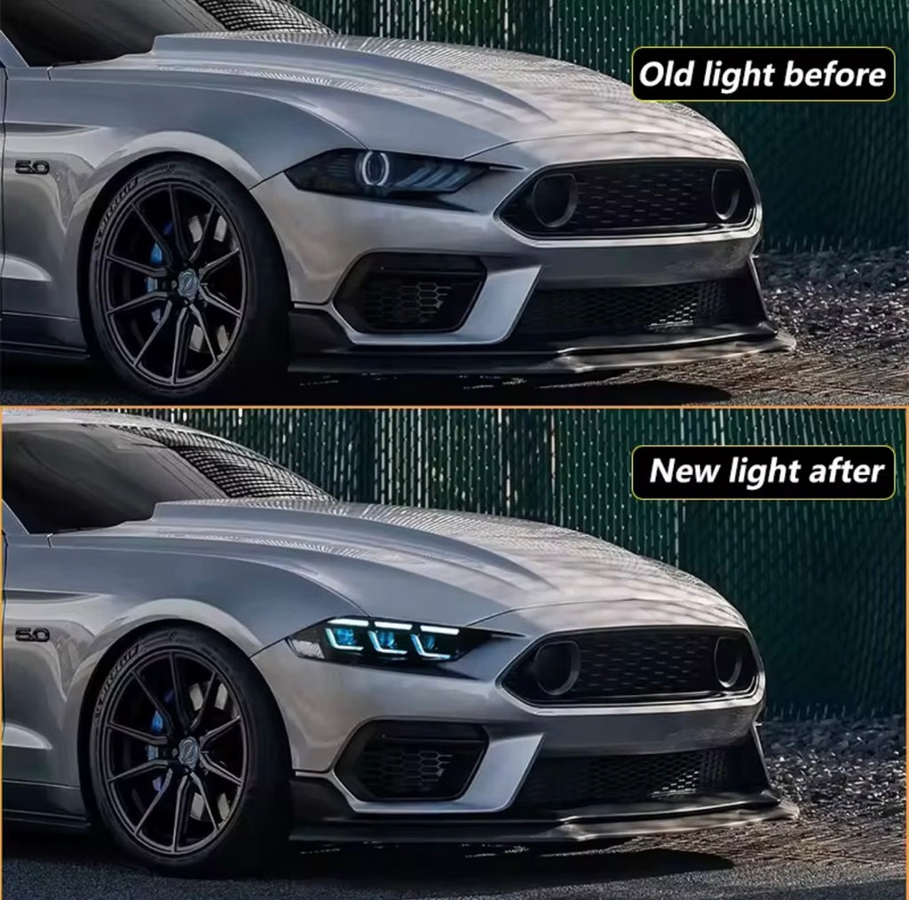 2015-2023 FORD MUSTANG S650 STYLE HEADLIGHTS (RGB)