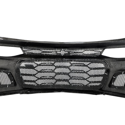 2017-2025 Chevy Camaro ZL1 Black Panther 1PC Full Gloss Carbon Fiber Track Package Front Bumper Conversion