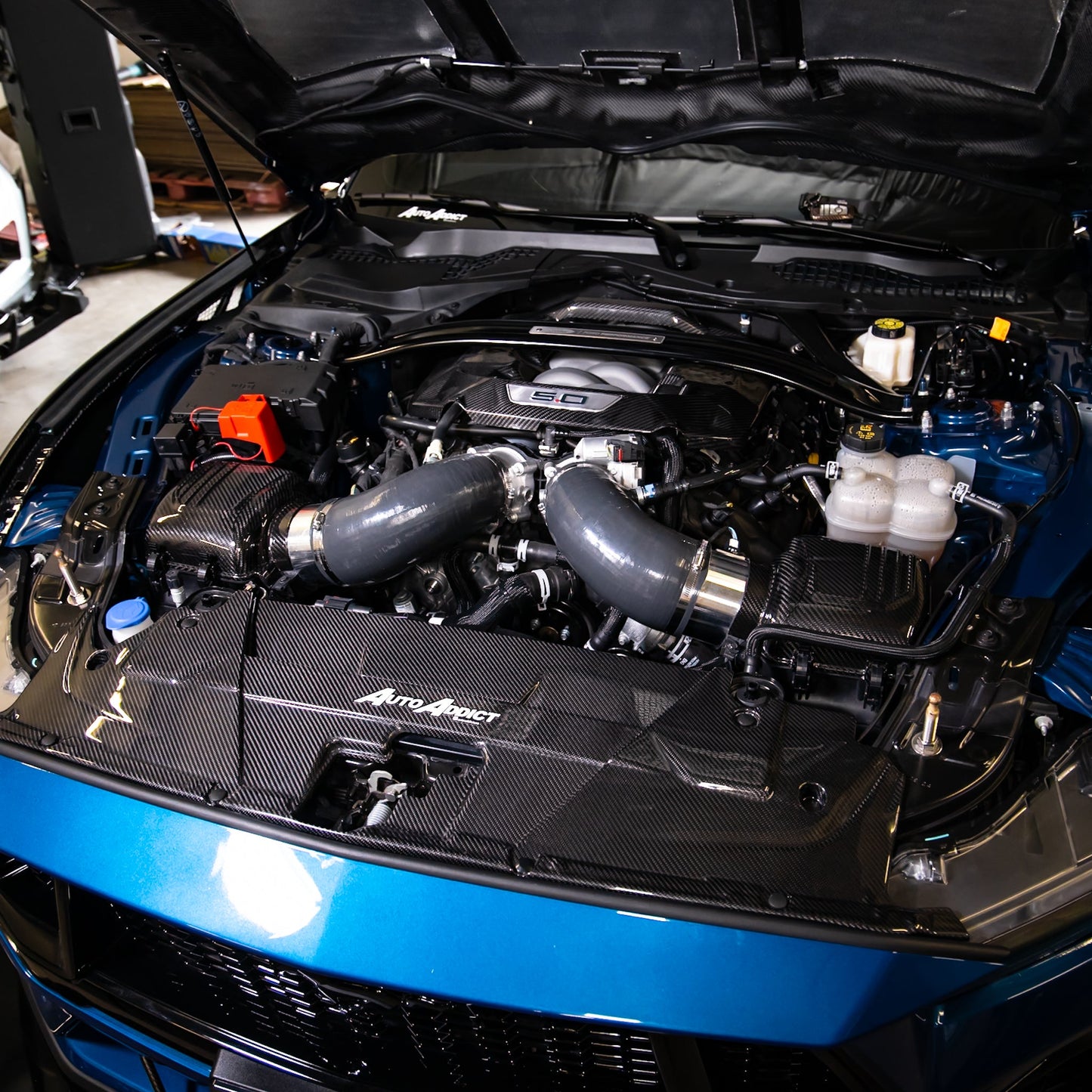 2024-2025 Ford Mustang S650 Carbon Fiber Intake Cover (Pair)