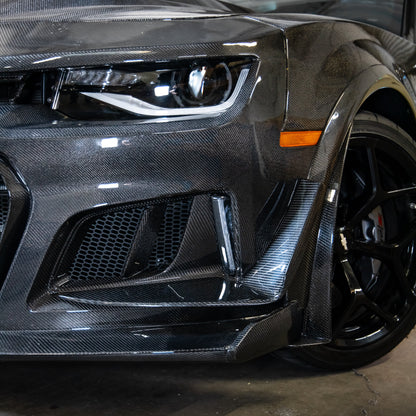 2010-2025 Chevy Camaro 1LE Canards Track Package Double Sided Gloss Carbon Fiber