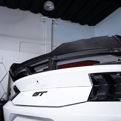 2024+ Mustang S650 Dark Horse Rear Spoiler Gloss Carbon Fiber 2pcs