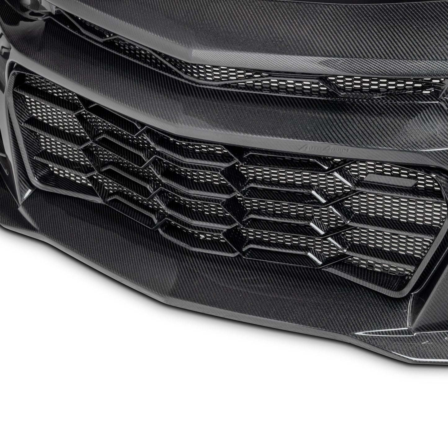 2019-2025 Chevy Camaro SS RS LT Black Panther ZL1 1LE 1PC Full Gloss Carbon Fiber Track Package Front Bumper Conversion for RS Headlights