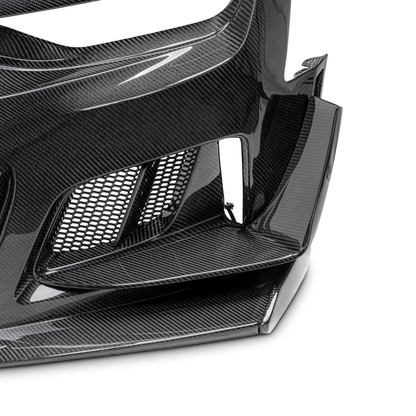 2019-2025 Chevy Camaro SS RS LT Black Panther ZL1 1LE 1PC Full Gloss Carbon Fiber Track Package Front Bumper Conversion for RS Headlights