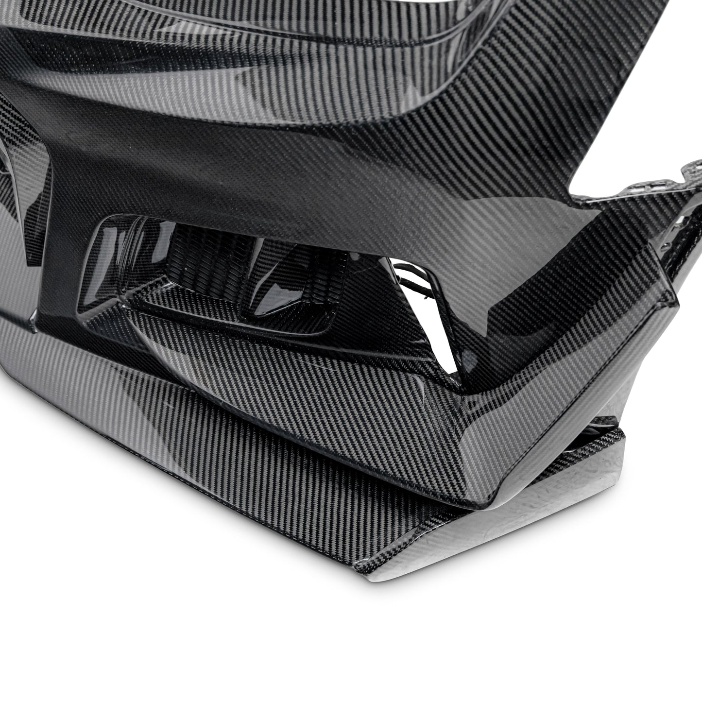 2019-2025 Chevy Camaro SS RS LT Black Panther ZL1 1LE 1PC Full Gloss Carbon Fiber Track Package Front Bumper Conversion for RS Headlights