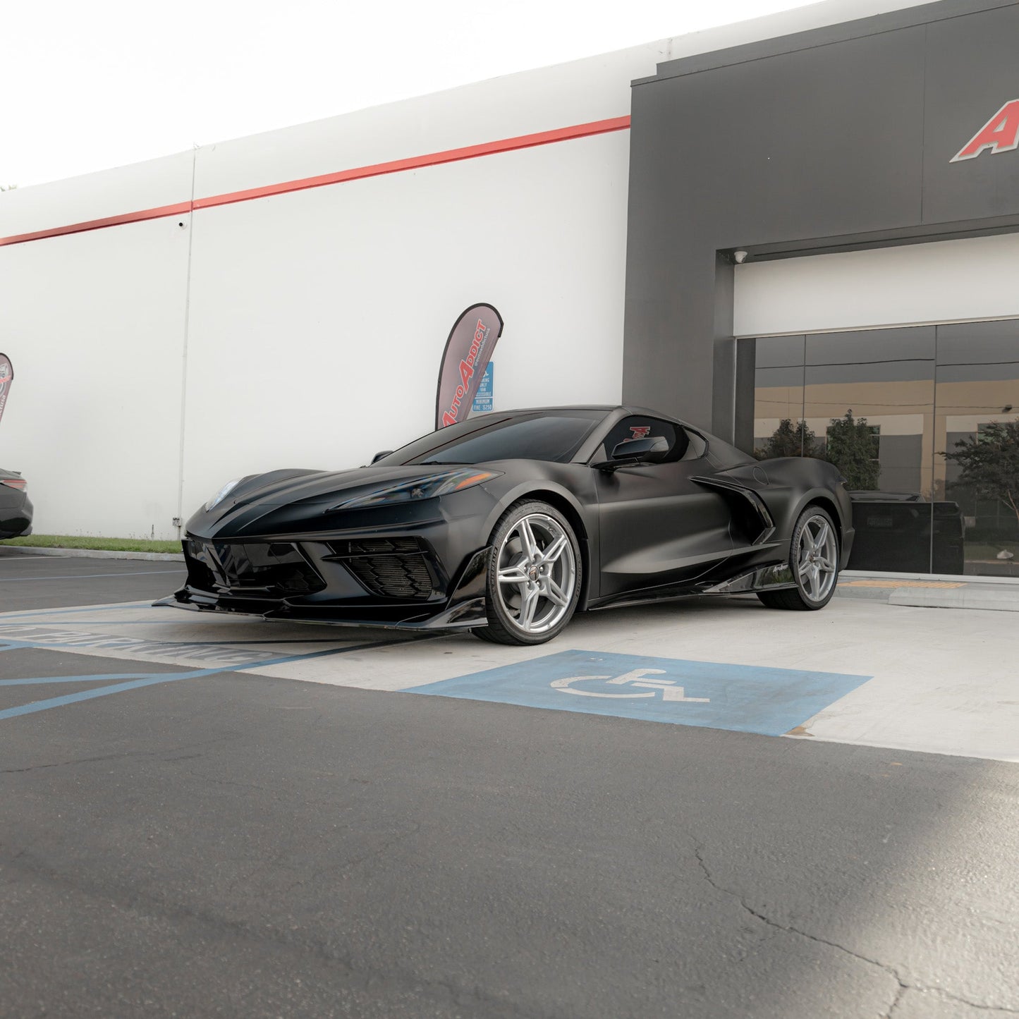 2020-2024 Corvette C8 Stingray Evo Style Side Skirts Gloss Black Pair