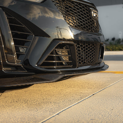 2022-2024 Cadillac CT5-V Blackwing Gloss Carbon Fiber Lower Grille Bezels (Pair)