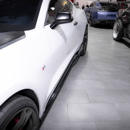2016-2025 Chevy Camaro Evo Style Gloss Black Side Skirt Rockers SS/RS/LT