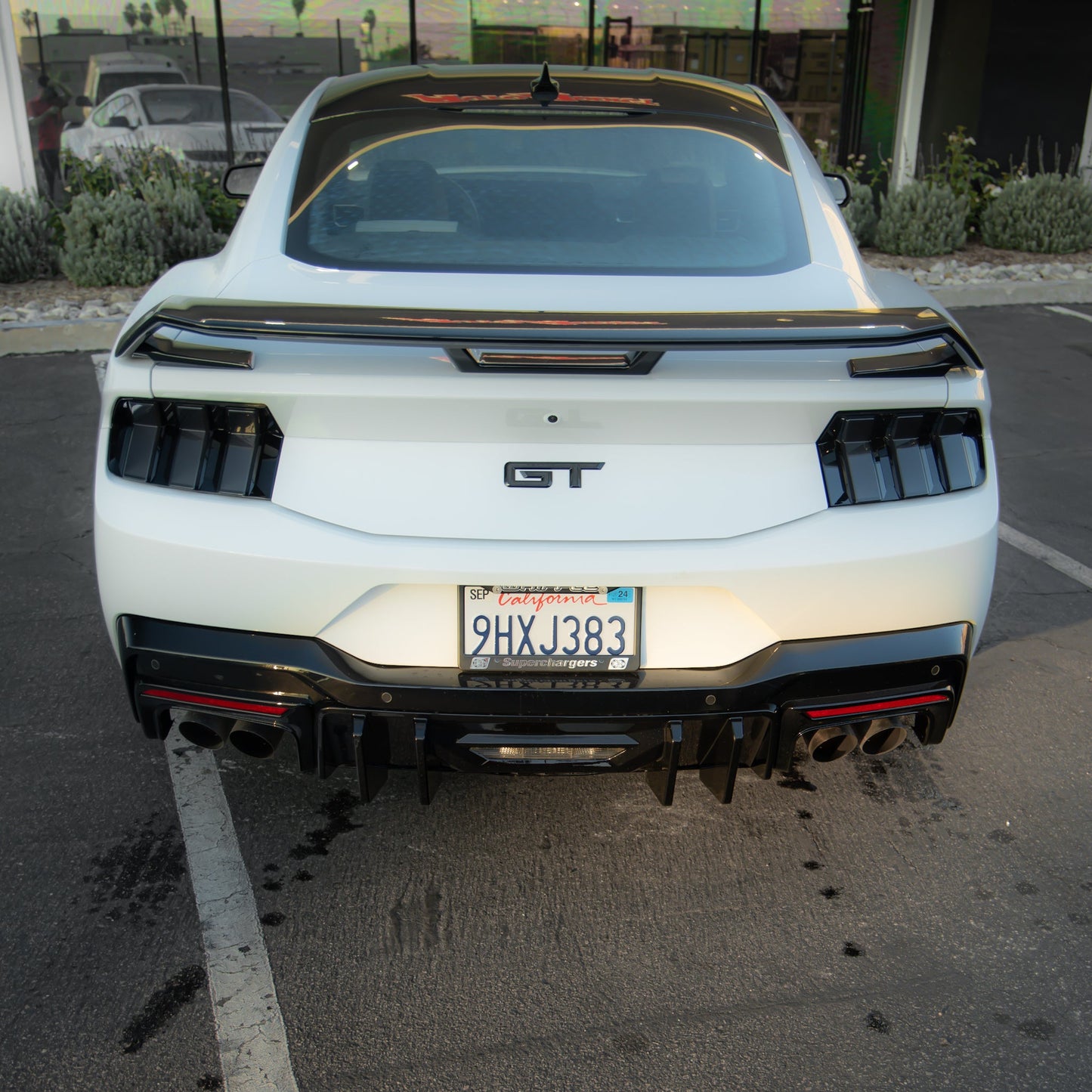 2024+ Ford Mustang Dark Horse Rear Diffuser Gloss Black Quad Tips