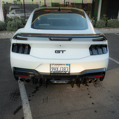 2024+ Ford Mustang Dark Horse Rear Diffuser Gloss Black Quad Tips