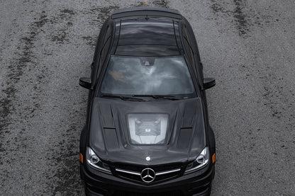 2008-2014 MERCEDES C63 CARBON FIBER HOOD WITH WINDOW