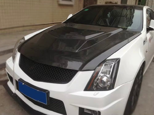 2008-2012 CADILLAC CTS V STYLE CARBON FIBER HOOD