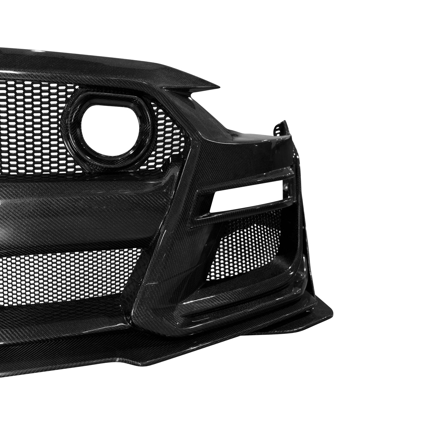 2018-2023 Ford Mustang GT500/Mach1 Combo Double Sided Full Carbon Fiber Track Package Front Bumper Conversion