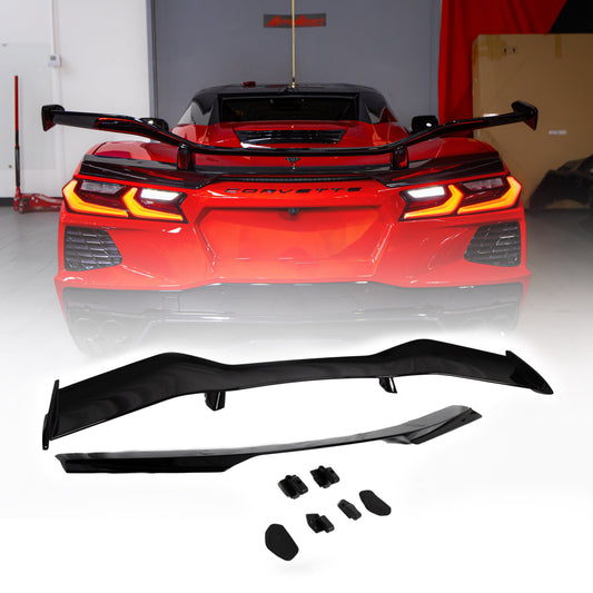 2020-2026 Corvette C8 Type-Z07 Style Rear Spoiler Aluminum 2pc For Stingray