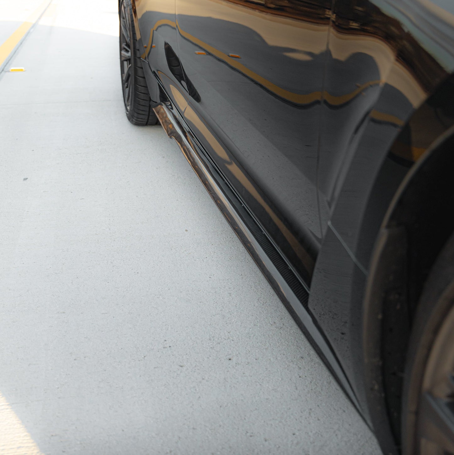 2022-2025 Cadillac CT5-V Blackwing Type-ST Gloss Carbon Fiber Side Rocker Panel Extensions