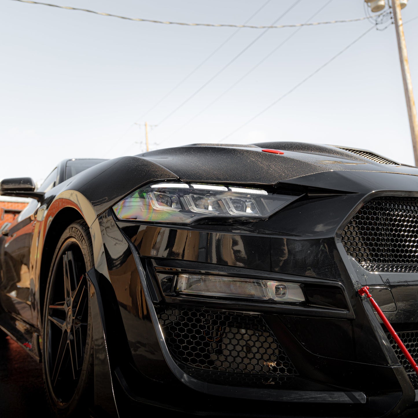 2018-2023 Ford Mustang Projector Headlights S650 Style LED Amber Sequential Turn Signals