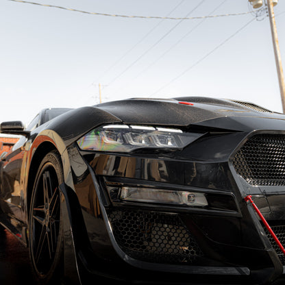 2018-2023 Ford Mustang Projector Headlights S650 Style LED Amber Sequential Turn Signals