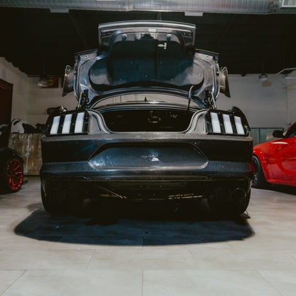 2015-2023 Ford Mustang GT500 Style Double Sided Full Carbon Fiber Track Package Rear Bumper Conversion