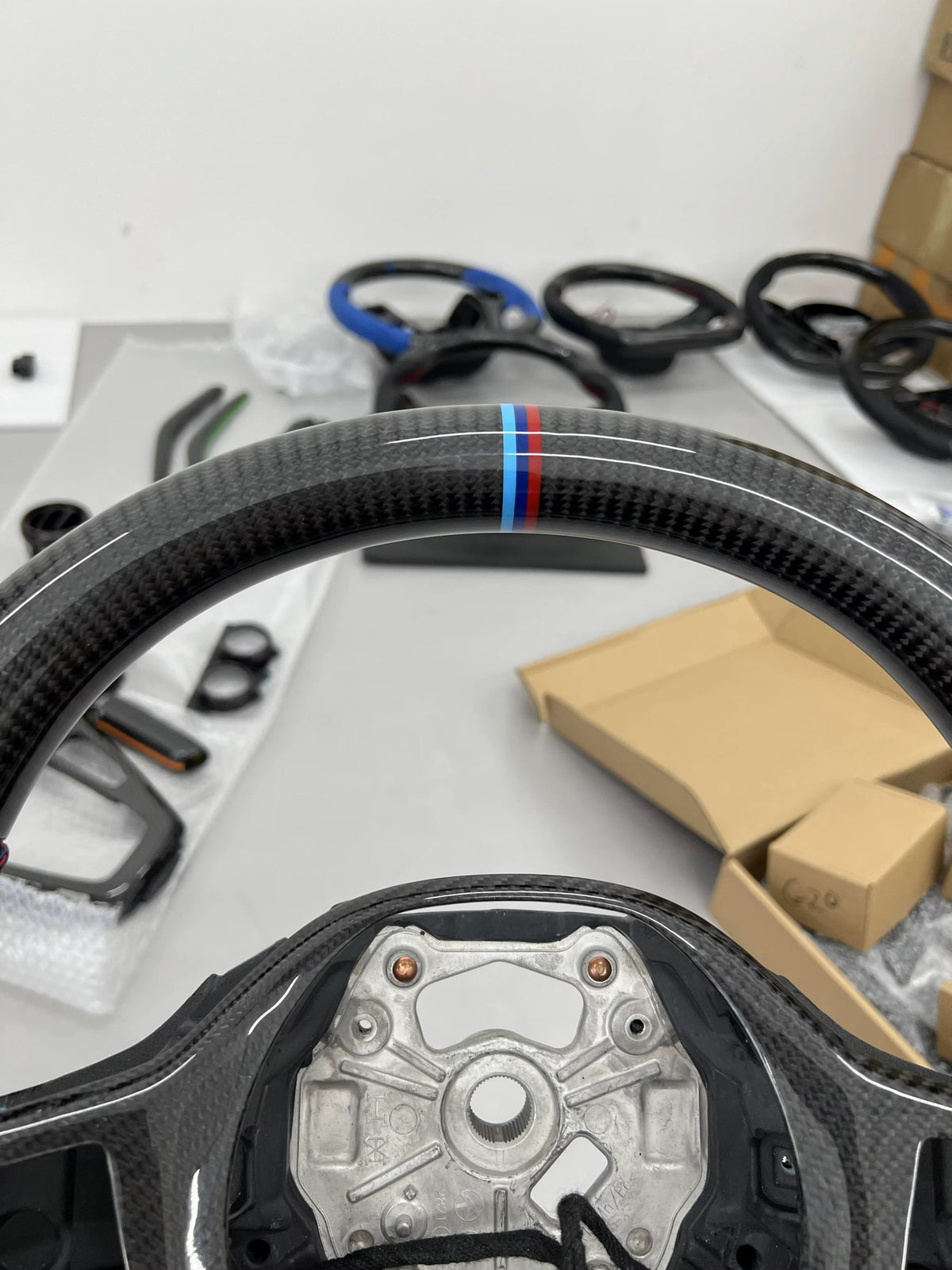 CUSTOM NON LED CARBON FIBER STEERING WHEEL