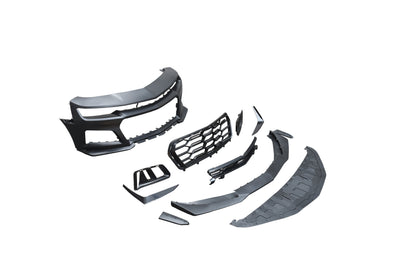 2010-2015 Chevy Camaro ZL1 1LE Track Package Front Bumper Conversion 11pcs Full Kit Flat BLK Body Kit