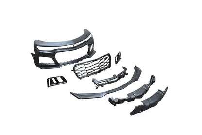 2016-2018 Chevy Camaro ZL1 Front Bumper Conversion 7pcs Ful Kit Flat BLK