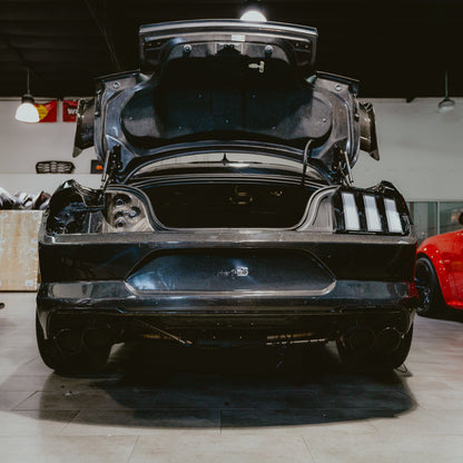 2015-2023 Ford Mustang GT500 Style Double Sided Full Carbon Fiber Track Package Rear Bumper Conversion