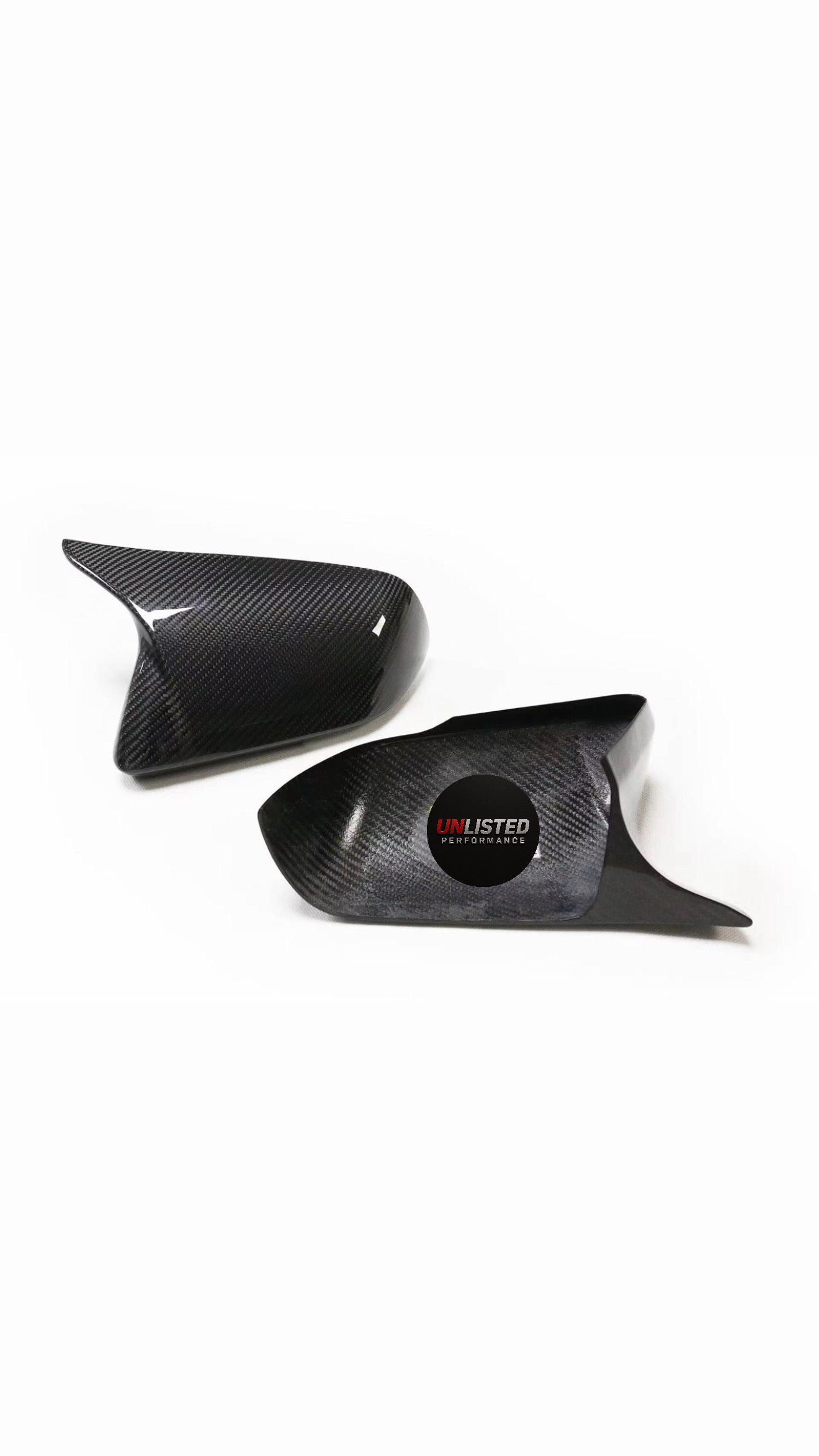 2015–2023 MUSTANG M STYLE CARBON FIBER MIRROR STICK ON REPLACEMENT (turn signal version)