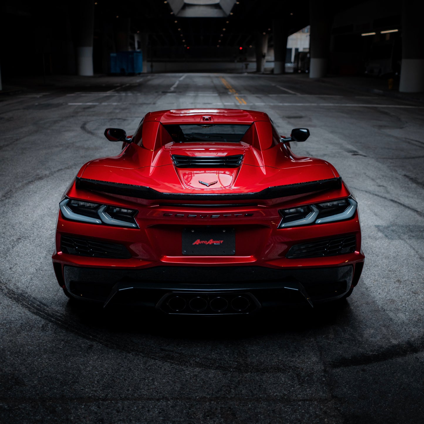 2020-2026 Corvette C8 Euro Smoke Style LED Taillights Amber Sequential Pair