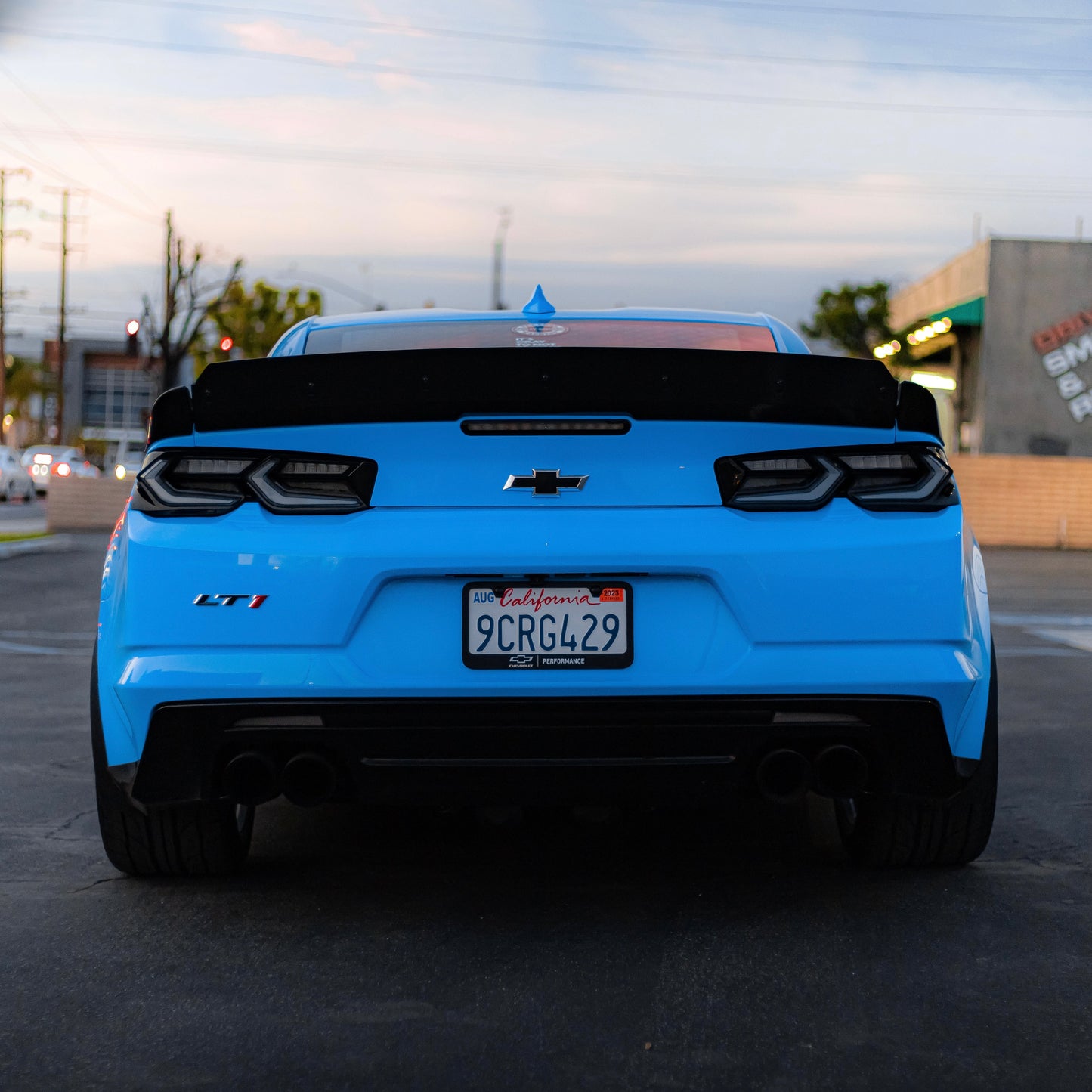 2019-2025 CHEVY CAMARO UMBRA LED TAILLIGHTS GLOSS BLACK/SMOKE LENS