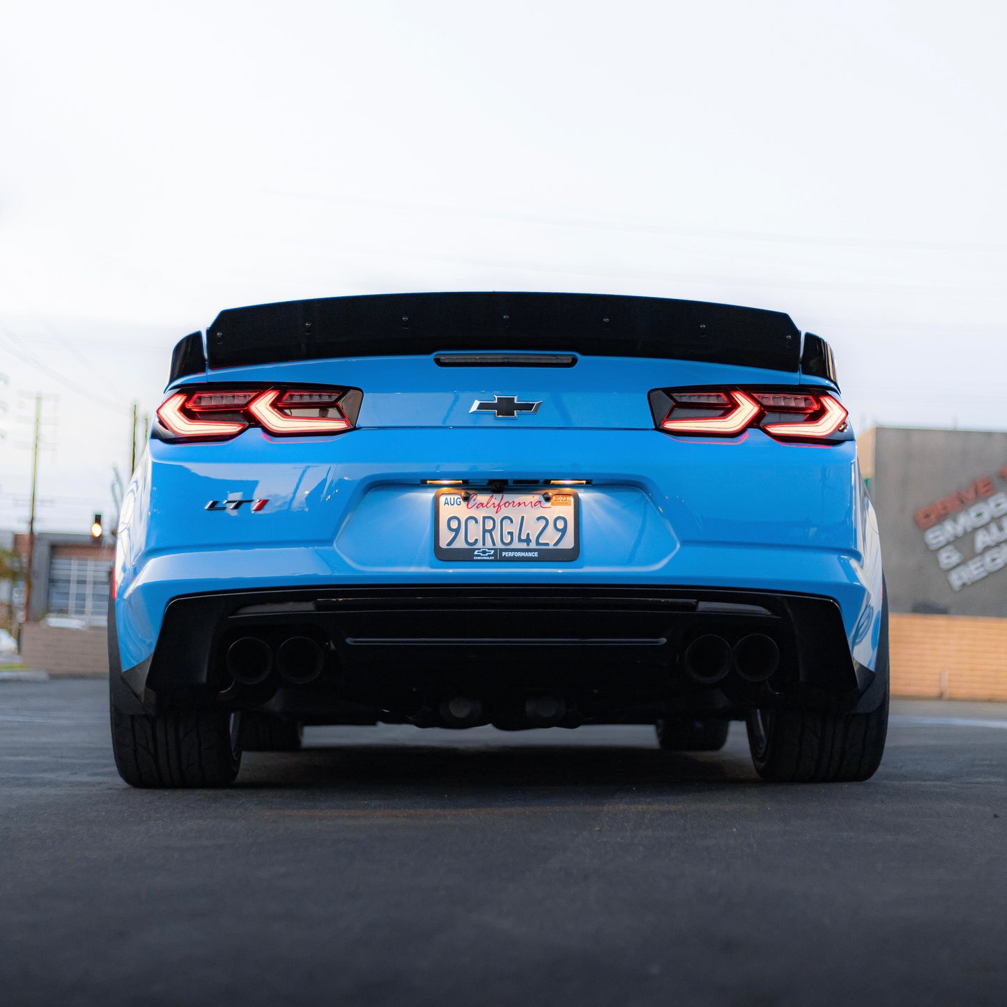 2019-2025 CHEVY CAMARO UMBRA LED TAILLIGHTS GLOSS BLACK/SMOKE LENS