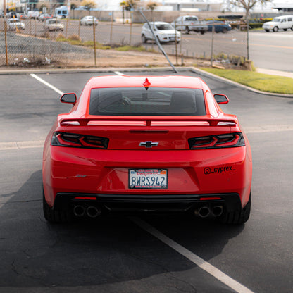 2016-2018 CHEVY CAMARO VELOX LED TAILLIGHTS GLOSS BLACK/RED LENS