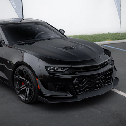 2019-2025 Chevy Camaro ZL1 1LE Track Package Front Bumper Conversion 13pcs Full Kit Flat BLK for RS Headlights