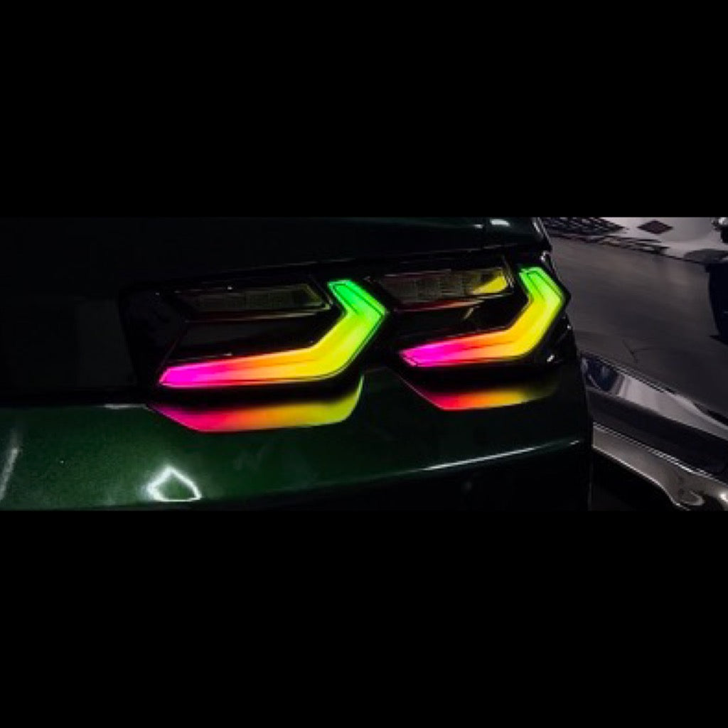 2016-2018 CHEVY CAMARO UMBRA LED TAILLIGHTS GLOSS BLACK/SMOKE LENS