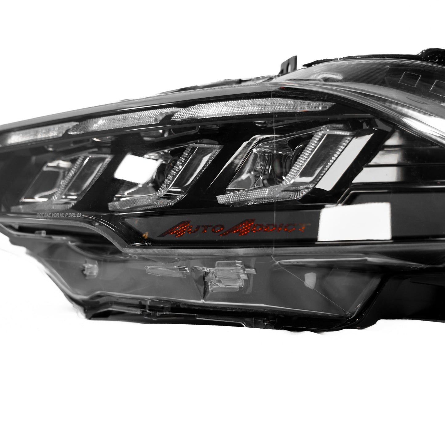 2018-2023 Ford Mustang Projector Headlights S650 Style LED Amber Sequential Turn Signals