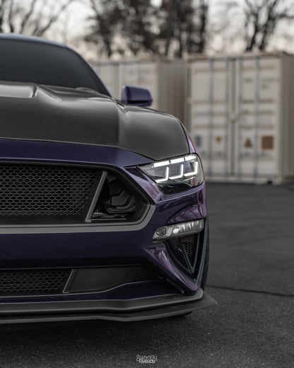 2018-2023 Ford Mustang Projector Headlights S650 Style LED Amber Sequential Turn Signals