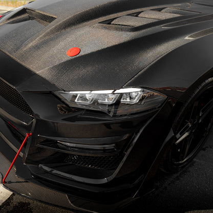 2018-2023 Ford Mustang Projector Headlights S650 Style LED Amber Sequential Turn Signals