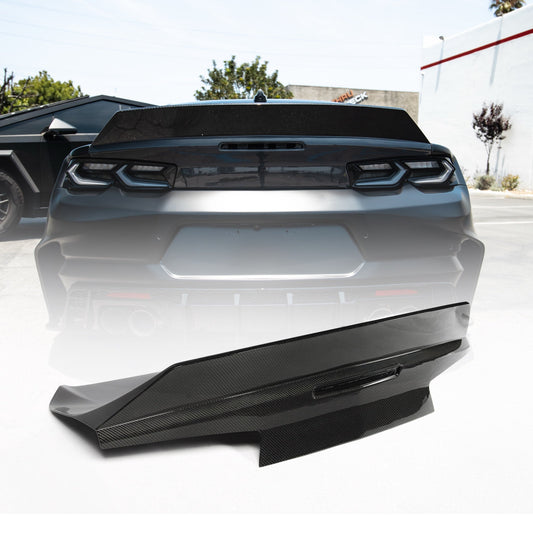 2016-2024 Camaro Type-X Double Sided Gloss Carbon Fiber Trunk W/ Integrated Spoiler