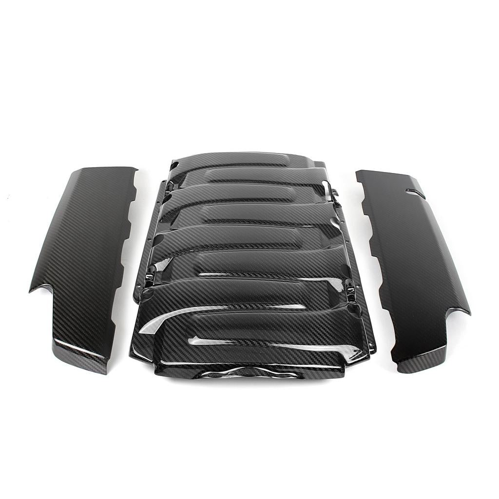 2016-2024 Chevy Camaro Gloss Carbon Fiber SS LT1 Engine Cover Set