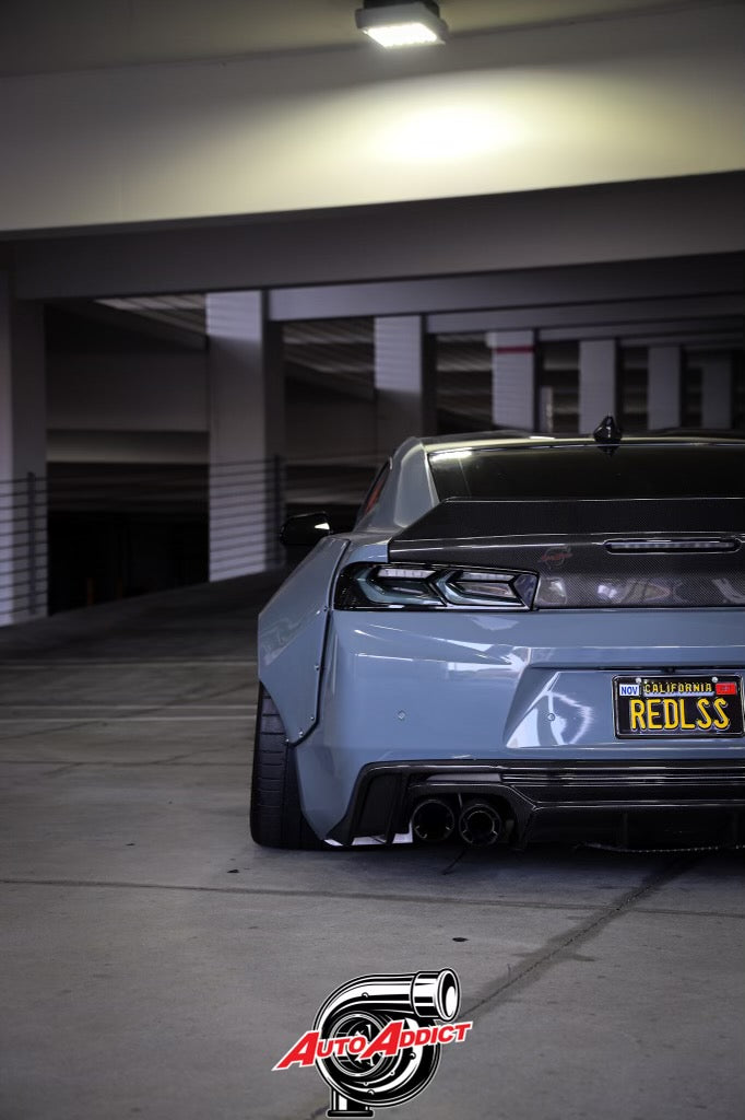 2016-2018 CHEVY CAMARO UMBRA LED TAILLIGHTS GLOSS BLACK/SMOKE LENS