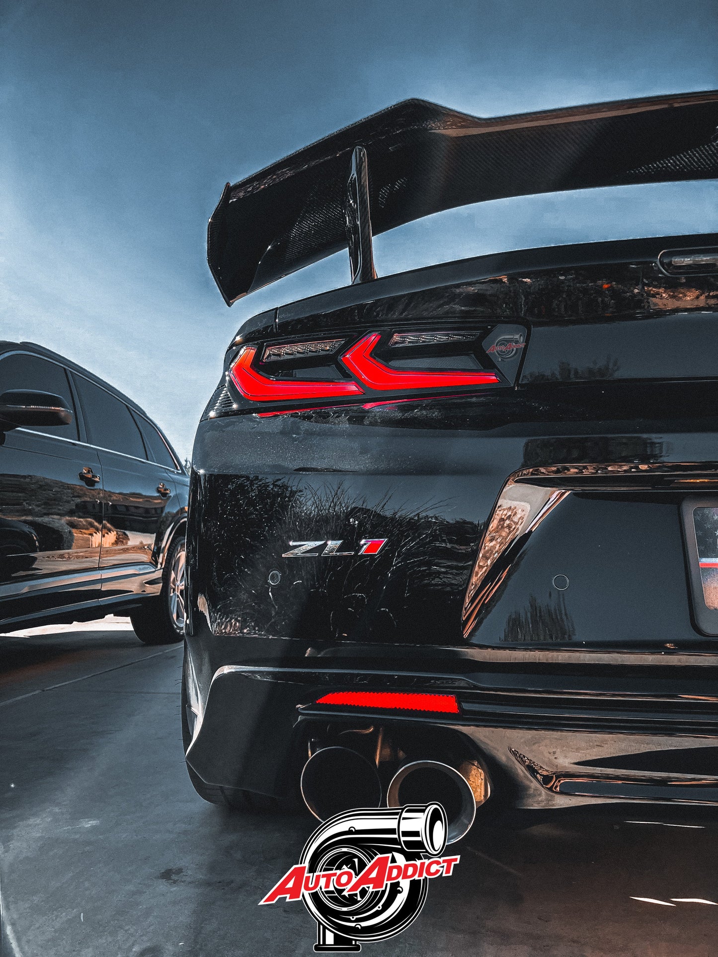 2016-2018 CHEVY CAMARO UMBRA LED TAILLIGHTS GLOSS BLACK/SMOKE LENS