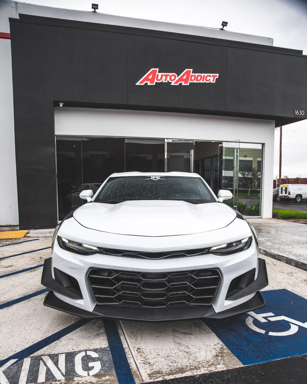 2019-2025 Chevy Camaro ZL1 1LE Track Package Front Bumper Conversion 13pcs Full Kit Flat BLK for Non-RS Headlights