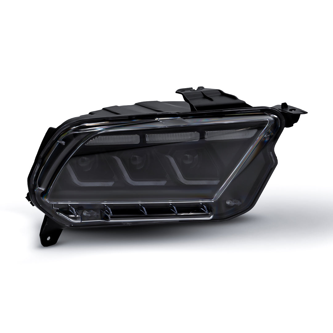 2010-2014 S197 Ford Mustang S650 Style LED Headlights W/ Amber Sequential Turn Signal (Pair)