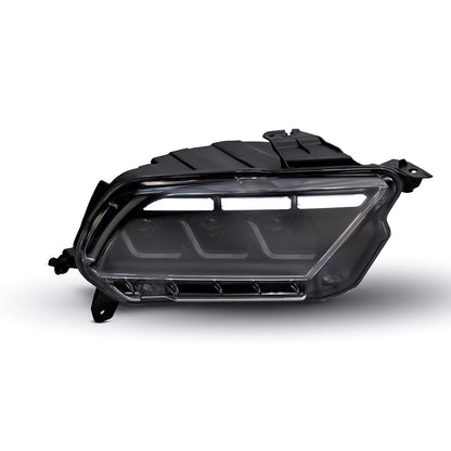 2010-2014 S197 Ford Mustang S650 Style LED Headlights W/ Amber Sequential Turn Signal (Pair)