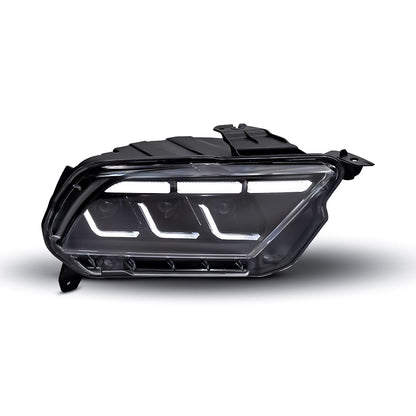 2010-2014 S197 Ford Mustang S650 Style LED Headlights W/ Amber Sequential Turn Signal (Pair)